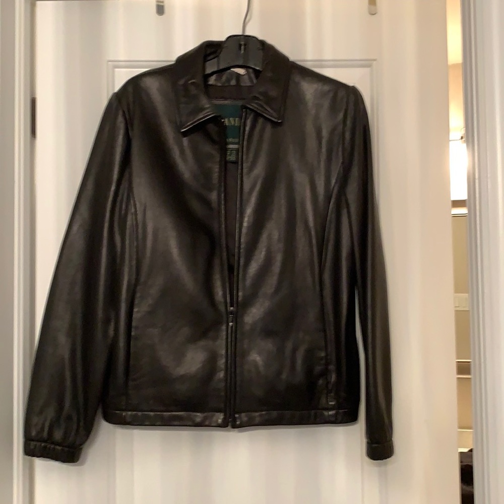 Danier Black Leather Jacket Size S